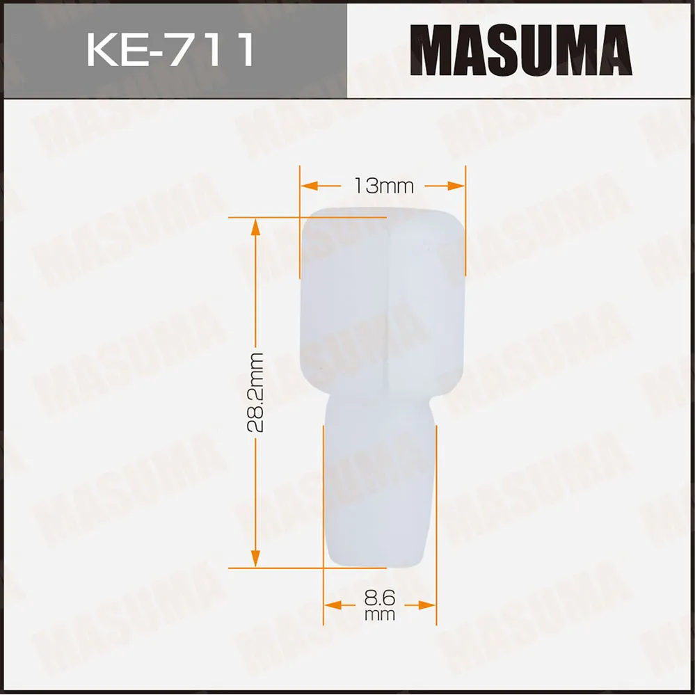 Клипса автомобильная уп.50 MASUMA KE-711