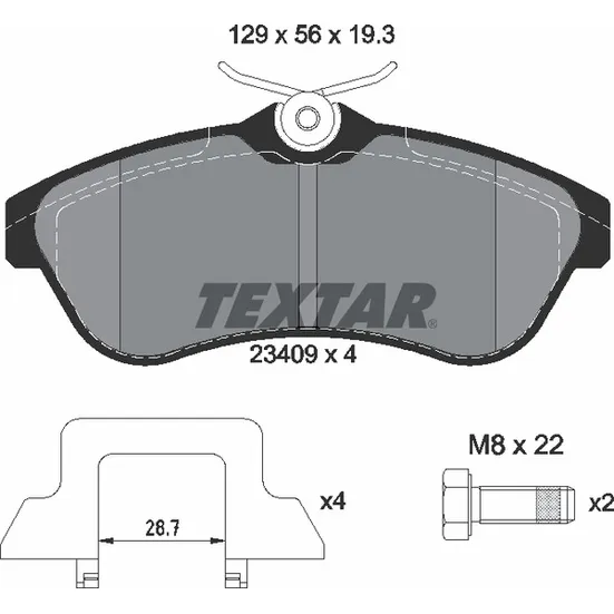 Колодки тормозные передние TEXTAR 2340902