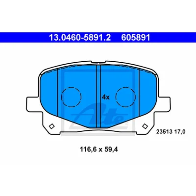 Колодки дисковые п ATE 13.0460-5891.2