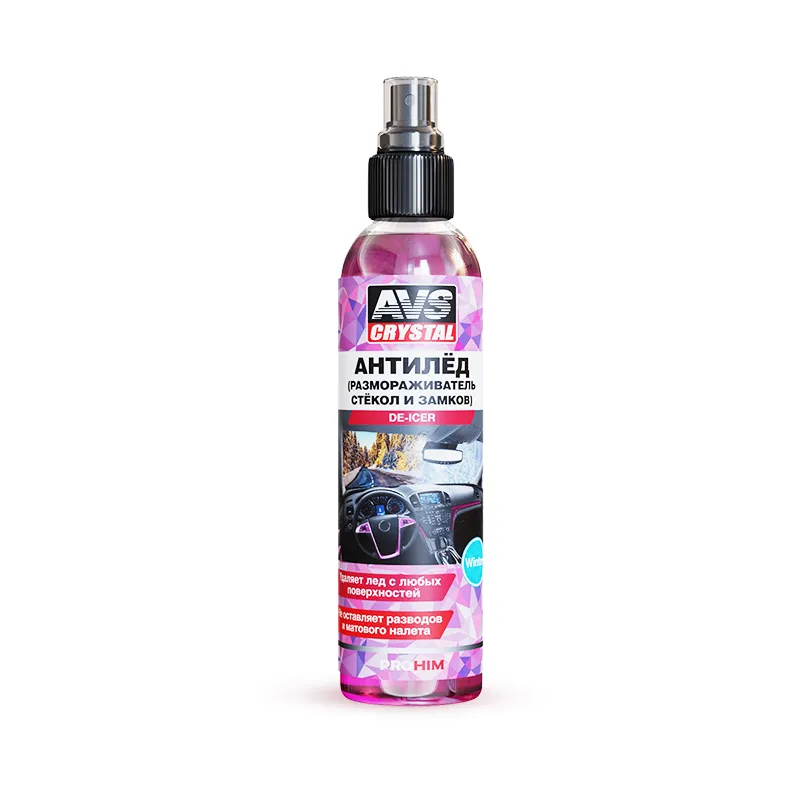 Размораживатель стекол и замков! Антилед с распылителем 250 мл AVS A07399S
