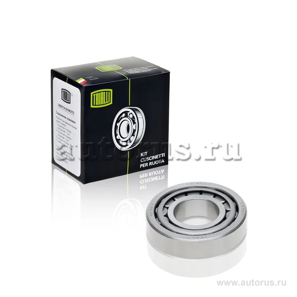 Подшипник ступицы для а/м ГАЗ 3302 перед. внутр. (ролик.конич.) (7307) TRIALLI CS 307