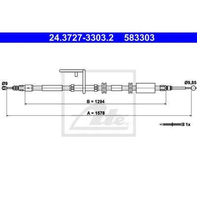 ТРОС РУЧНИКА LROV FREELANDER II 2.0-3.2/2.2TD4/SD4 06- ЗАД L (L=1578MM)