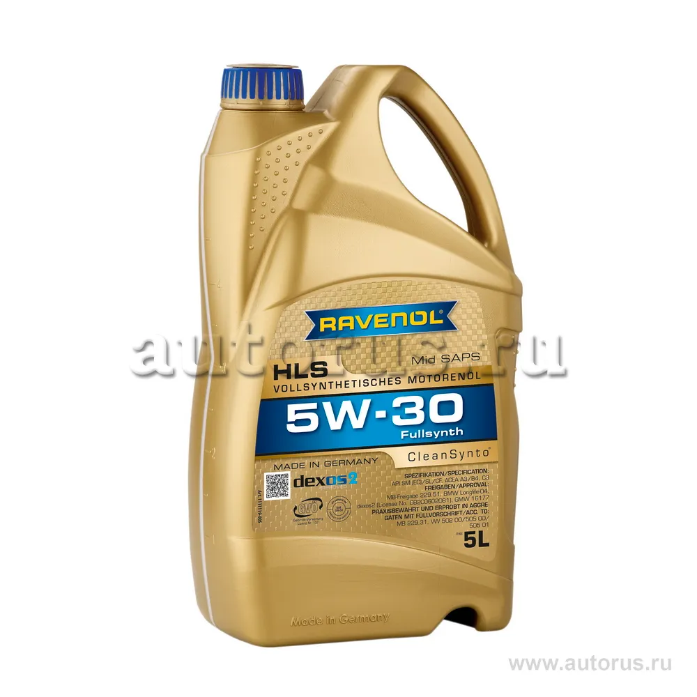 Моторное масло RAVENOL HLS SAE 5W-30 (5л) new 1111119-005 (4014835723054)