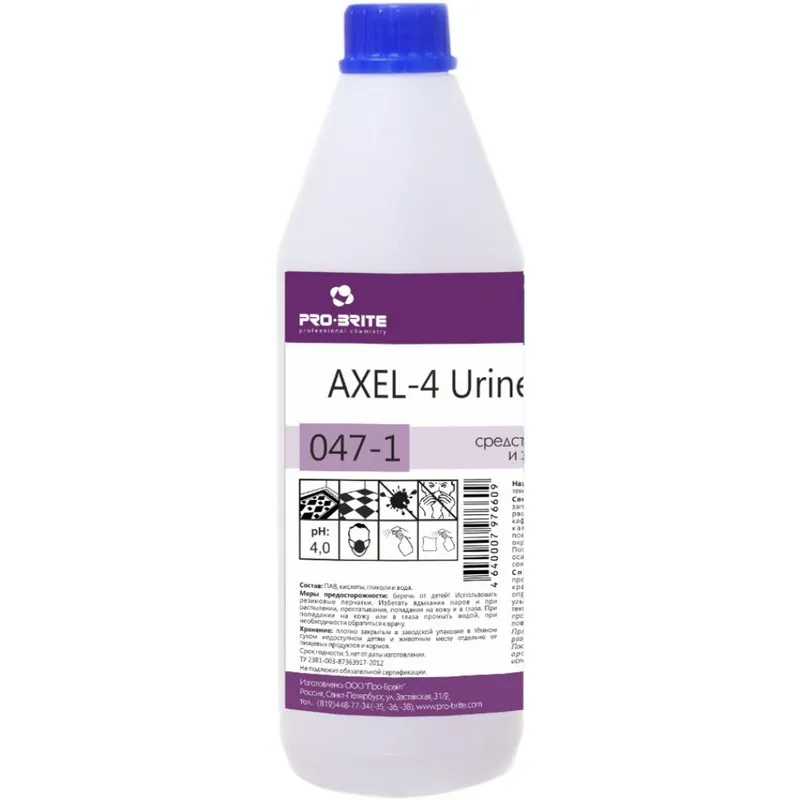 Профхим спец пятновывод антизапах Pro-Brite/AXEL-4 Urine Remover, 1л 628301