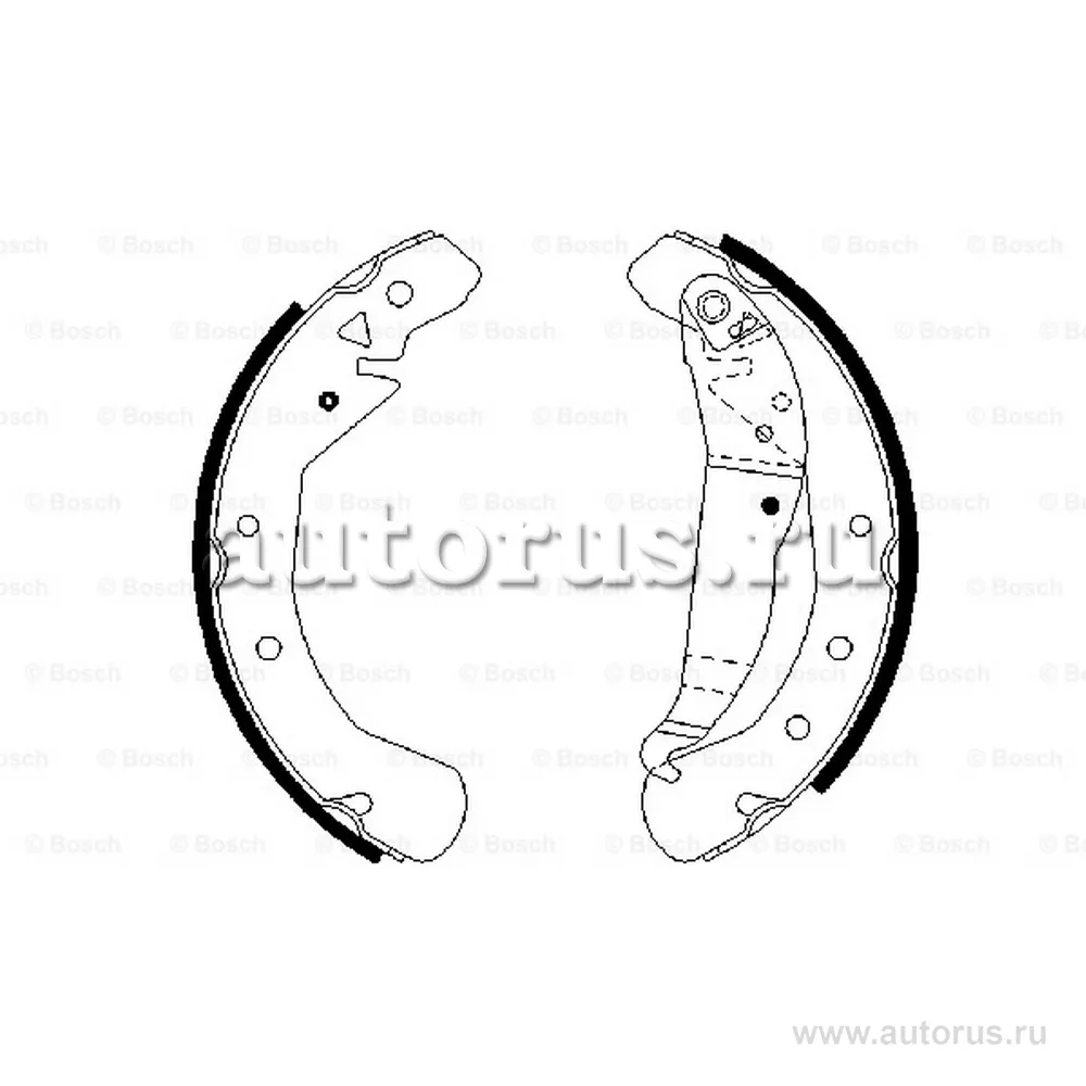 Колодки тормозные барабанные BOSCH 0 986 487 658