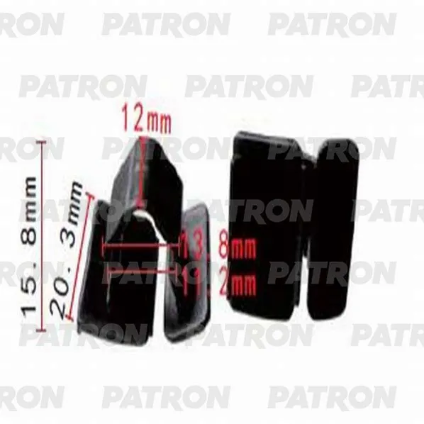 Зажим пластиковый FIAT применяемость: крепление тепло - шумоизоляция PATRON P371337