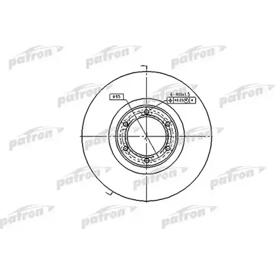Диск тормозной передний OPEL: ARENA COMBI 98-01, ARENA фургон 98-01 PATRON PBD1002
