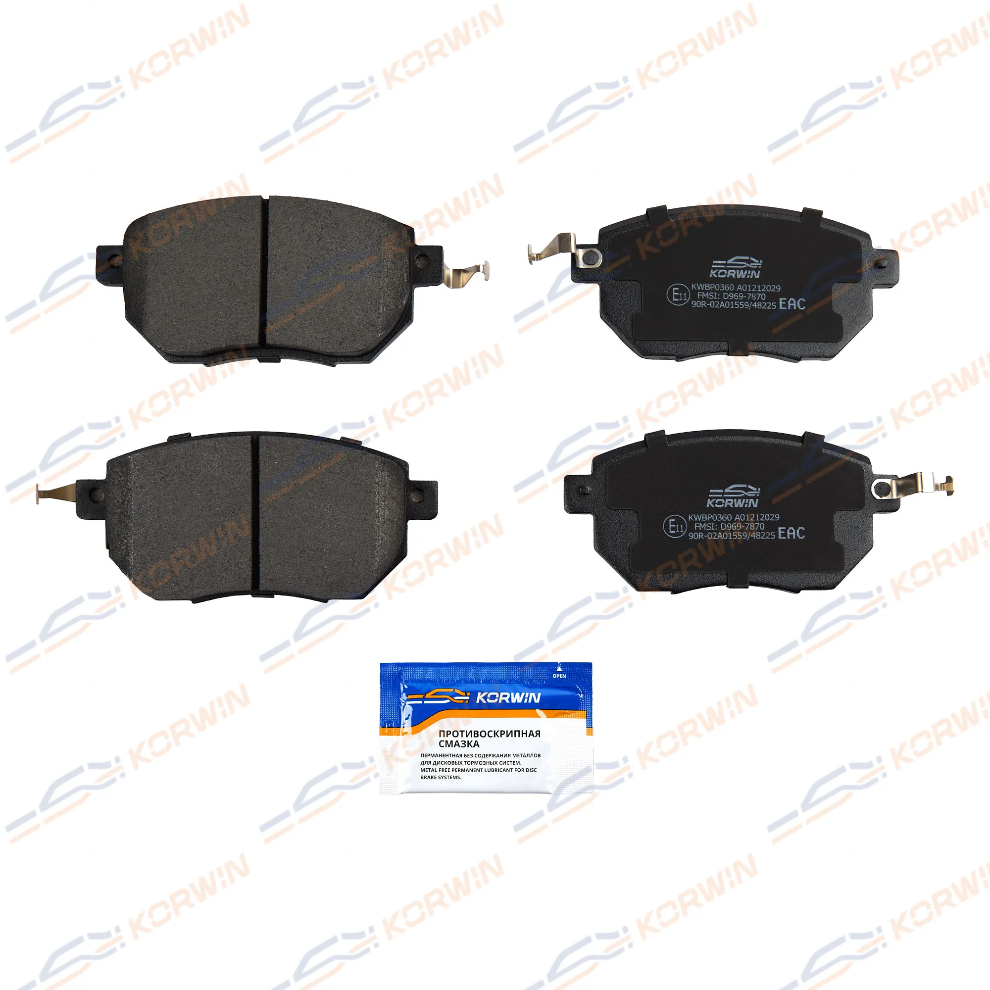 Колодки тормозные перед. Nissan Murano (Z50/51) 03-14/Maxima QX 99-03/Infiniti KORWIN KWBP0360
