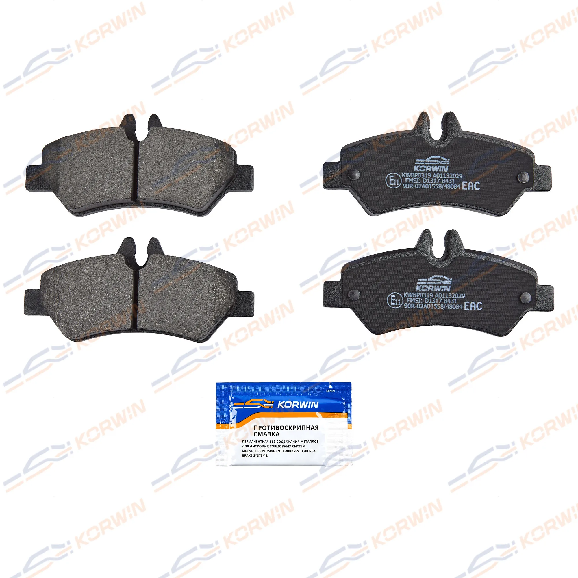 Колодки тормозные зад. Mercedes Sprinter (906) 06-/VW Crafter (2E/2F/SY/SZ) 06- KORWIN KWBP0319