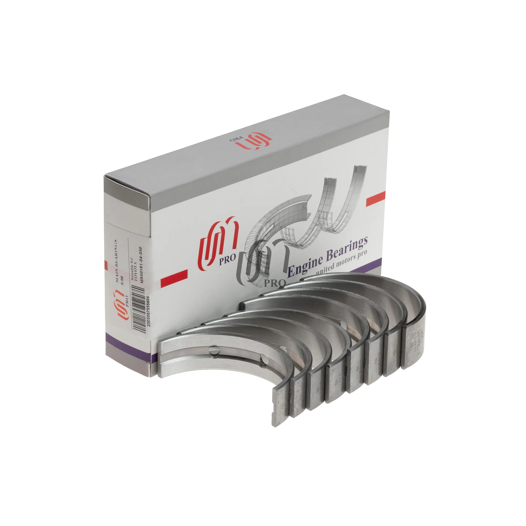 Вкладыши коренные 0.50 TOYOTA 2GR-FE FSE UM UNITED MOTORS UMPRO MBS018104050