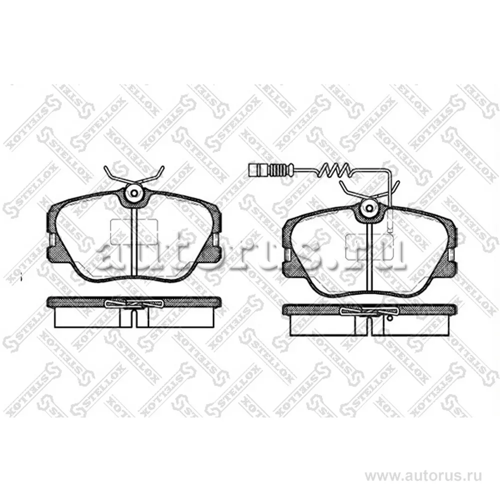 Колодки дисковые п. с антискрип. пластинами MB W124 2.0/2.2/3.0/2. STELLOX 200 002B-SX