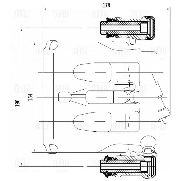 Суппорт торм. для а/м Mercedes V (W447) (14-) перед. прав. d=48мм TRIALLI CF 032017