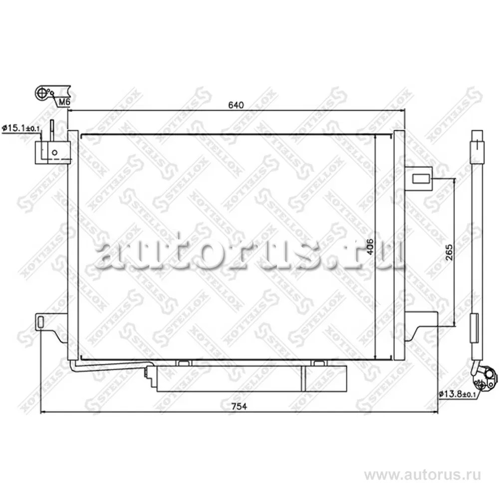 Радиатор кондиционера MB W169 1.5-1.8CDi/W245 1.5-2.0CDi 04> STELLOX 10-45464-SX