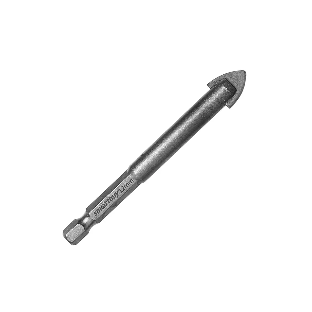 Сверло 12 мм по кафелю, плитке, керамограниту, твердосплавный наконечник, Smartbuy tools SMARTBUY SBT-DC-12
