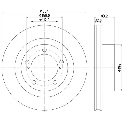 Диск тормозной передний NISSHINBO ND1127K