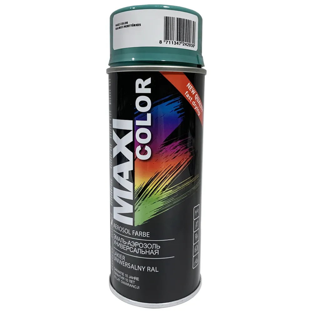 Эмаль-аэрозоль RAL6033 мятно-бирюзовая (NEW) Maxi Color 6033MX
