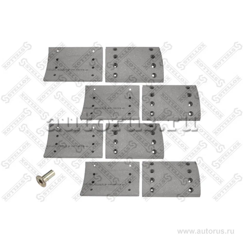 Накладки торм.с ЗАКЛЕПКАМИ STD 19515 19.5-8.4 (300x200) (93252 8x18  STELLOX 85-01018-SX