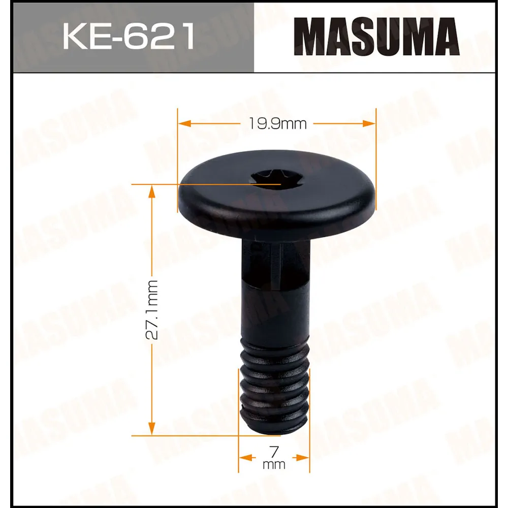 Клипса автомобильная уп.50 MASUMA KE-621