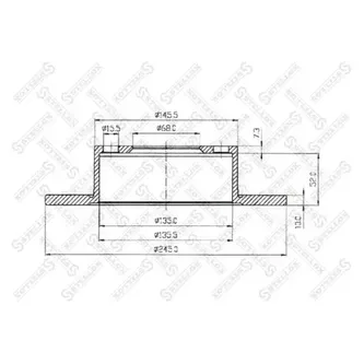 Диск тормозной задний AUDI 100/200 2.0-2.5TDI 84> STELLOX 60204749_SX