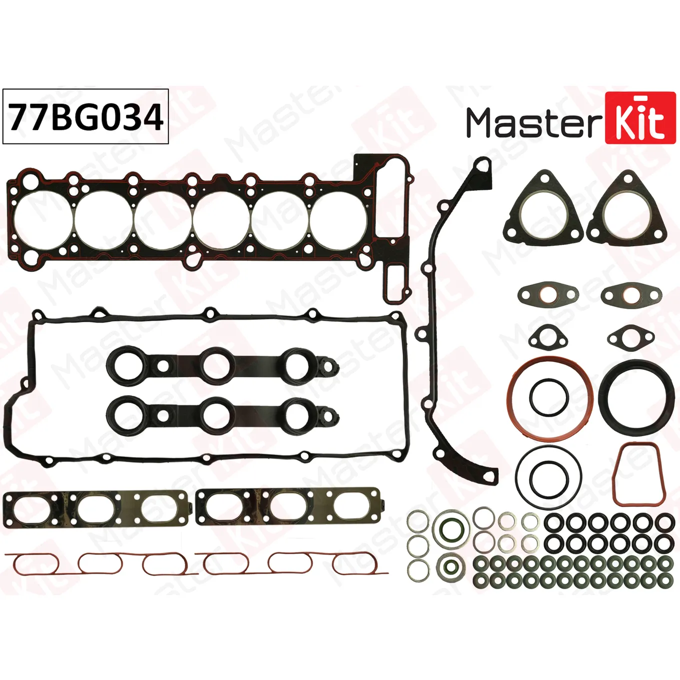 Верхний комплект прокладок с прокладкой ГБЦ MASTERKIT 77BG034