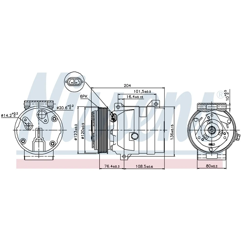 Компрессор кондиционера delphi renault master,nissan primaster, opel vivaro 1.9 2.5d 02 Renault Master,Nissan Primaster, Opel Vivaro 1.9/2 NISSENS 89063