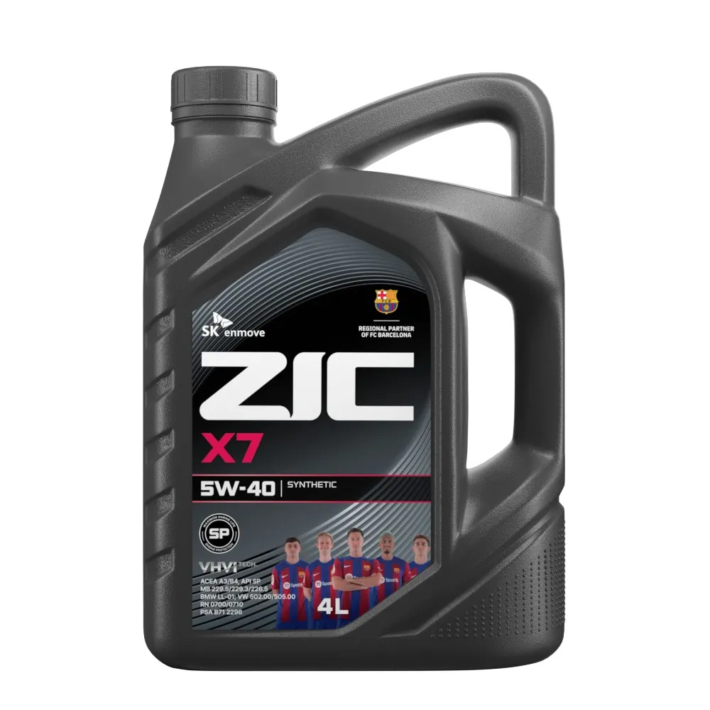 Масло моторное ZIC X7 5W-40 синтетическое 4 л 162662