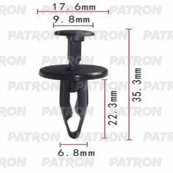 Клипса пластмассовая Chevrolet,Chrysler,Daewoo,Ford,GM,Opel применяемос PATRON P370976