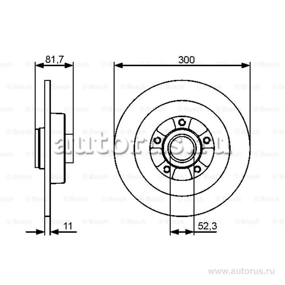 Диск тормозной задний BOSCH 0986479446