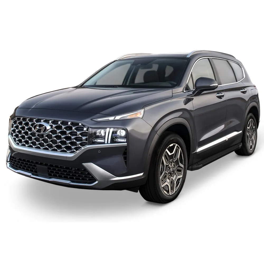 Порог-площадка Black F180ALB + комплект крепежа, RIVAL, Hyundai Santa Fe 2021- RIVAL F180ALB.2312.1
