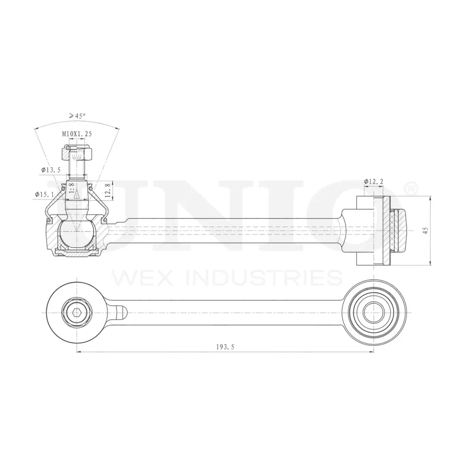 Рычаг подвески поперечный задний нижний UNIO SSP-40170