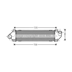 Интеркулер FORD GALAXY/MONDEO/KUGA / VOLVO S60/S80 1.6D-2.2D 06-