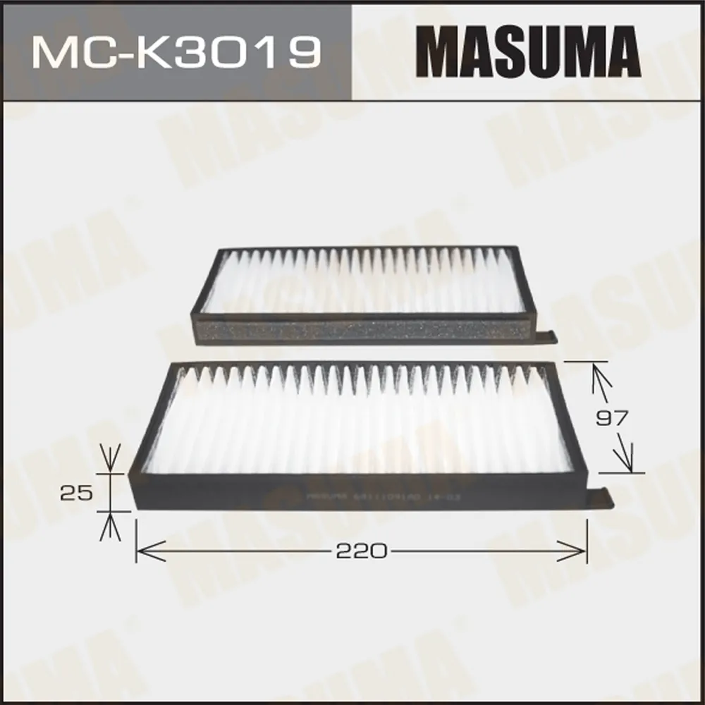 Салонный фильтр AC9312 MASUMA KIA RIO III (1/40) MASUMA MC-K3019
