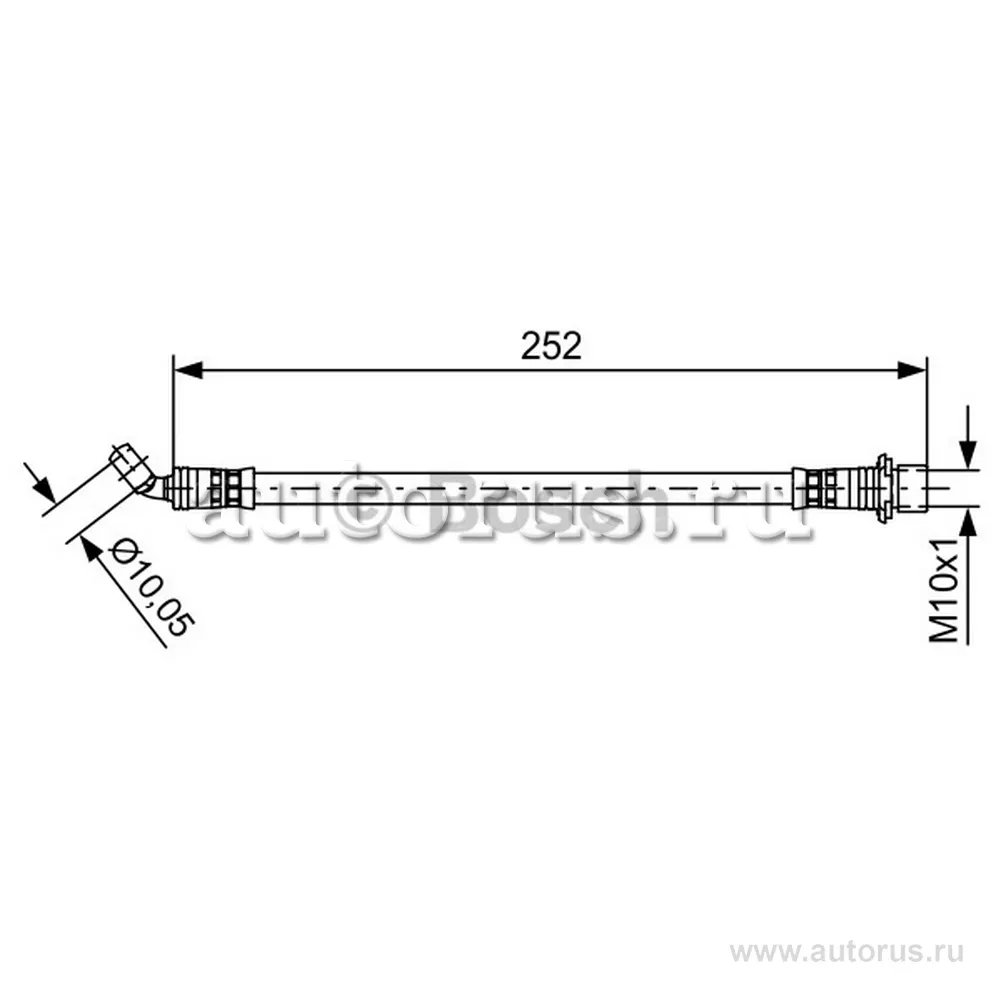 Тормозной шланг LEXUS GX (URJ15_) 460 4WD (URJ150) 2010= BOSCH 1987481662