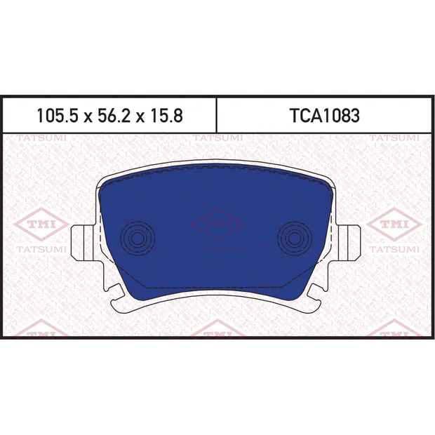 Колодки тормозные дисковые задние AUDI A3 03->VW Touran 03-> TATSUMI TCA1083