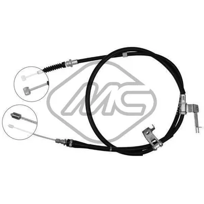 Трос ручника MAZ 323 BJ ALL (DRUM BRAKE) SX-LH Metalcaucho 82223