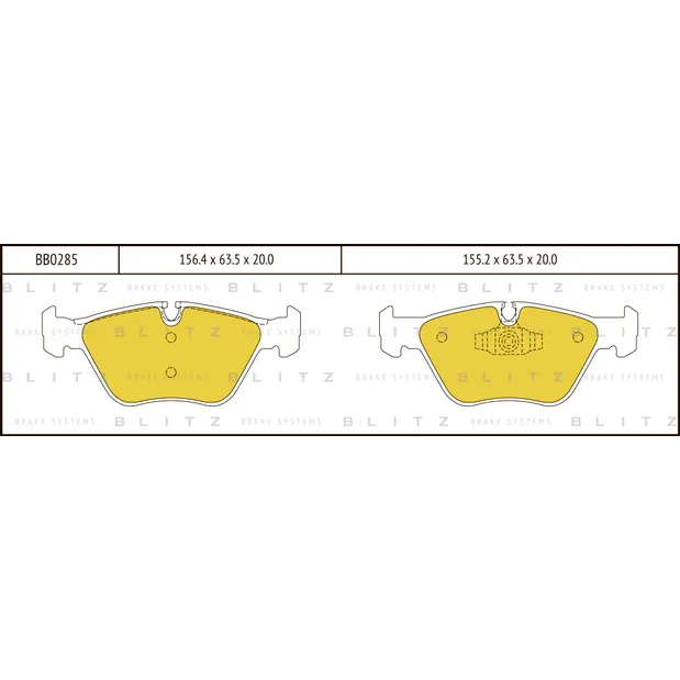 Колодки тормозные дисковые передние BMW 5(E39)/ 3(E46) 00-> BLITZ BB0285
