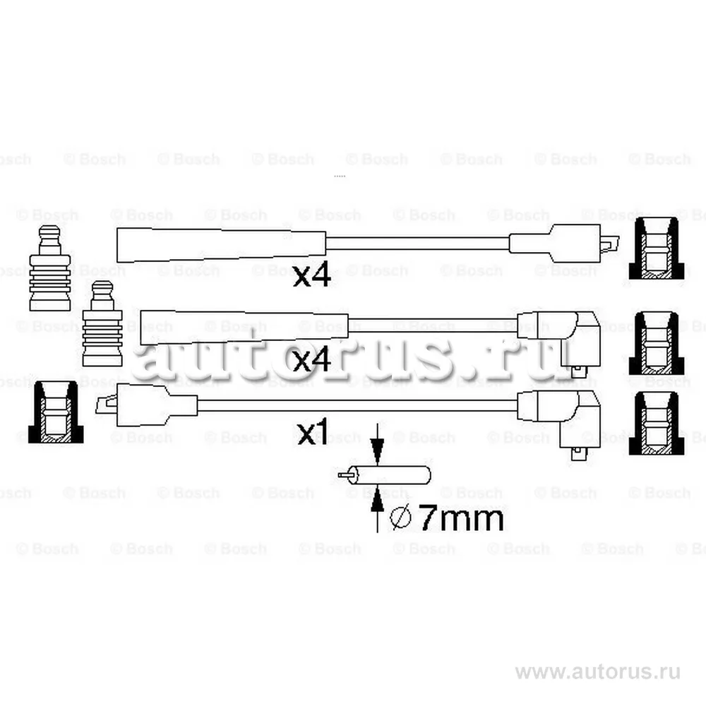 Комплект высоковольтных проводов BOSCH 0986356831