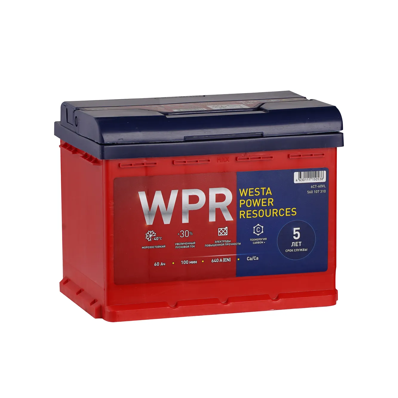 Аккумулятор WPR PREMIUM 60 А/ч прямой L+ 242x175x190 L2 EN 640 А