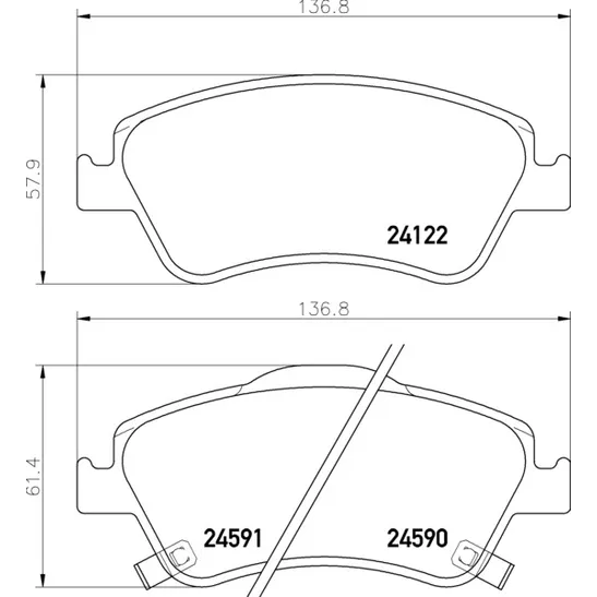 Колодки тормозные перед TOYOTA AURIS, COROLLA 06- NISSHINBO NP1115