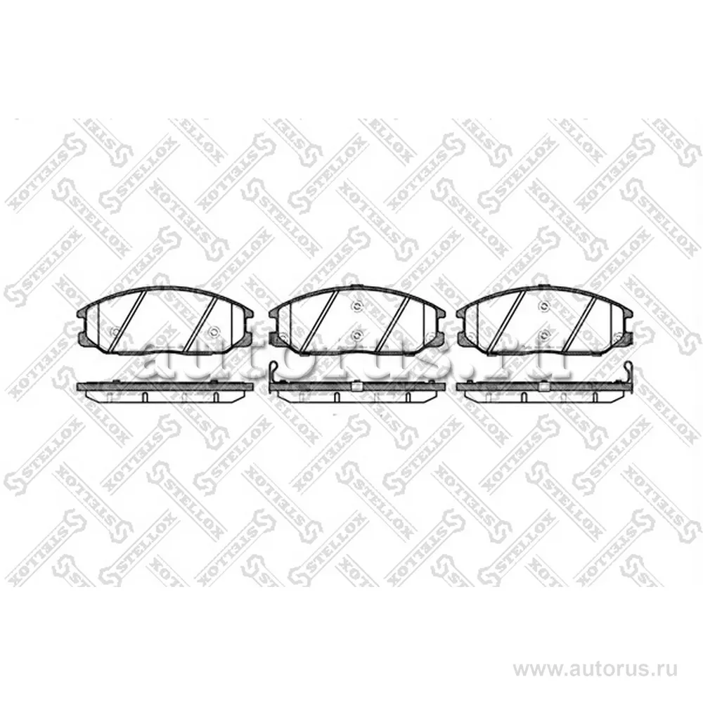 Колодки дисковые п. Hyundai Santa Fe 2.4-2. STELLOX 782 012B-SX