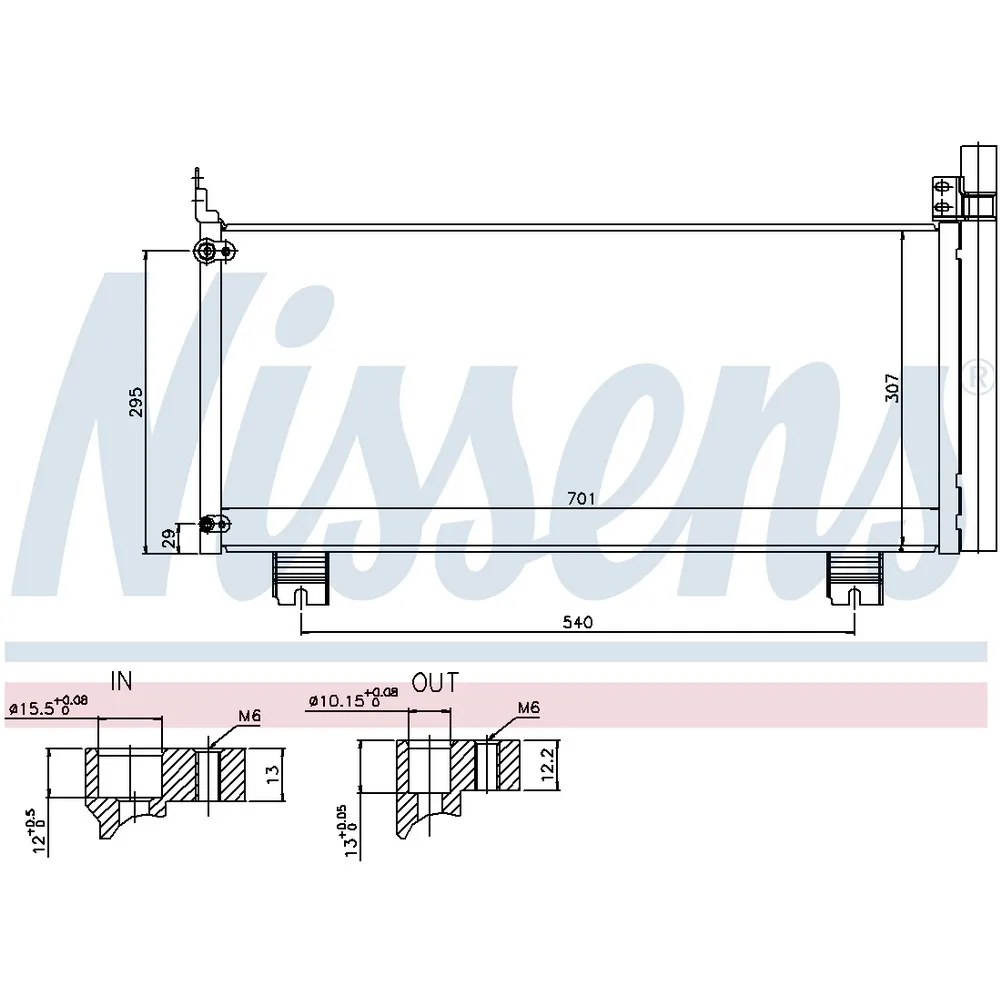 Конденсер с осушителем LEXUS RX450h 08-15 940344 NISSENS 940344