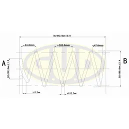 ПРУЖИНА ПЕР Citroen C4 1.6-2.0 V16/1.6HDi 04 G.U.D GCS015642