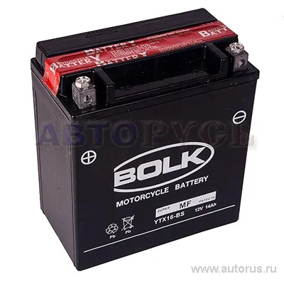 Аккумулятор BOLK MOTO Super 14 А/ч прямой L+ 150x87x161 мото EN 220 А
