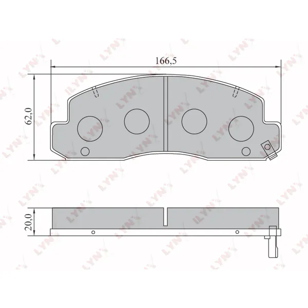 Колодки тормозные LYNXauto BD-7587