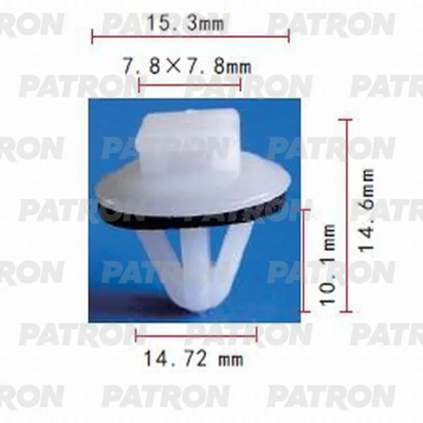 Клипса пластмассовая GM, Lexus, Toyota применяемость: молдинги PATRON P37-0407