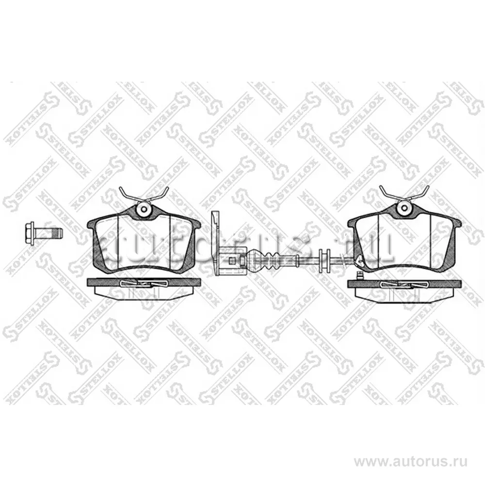 Колодки дисковые з. VW Golf 1.4i-2.0TDi 03>, Skoda Fabia 1. STELLOX 274 041-SX