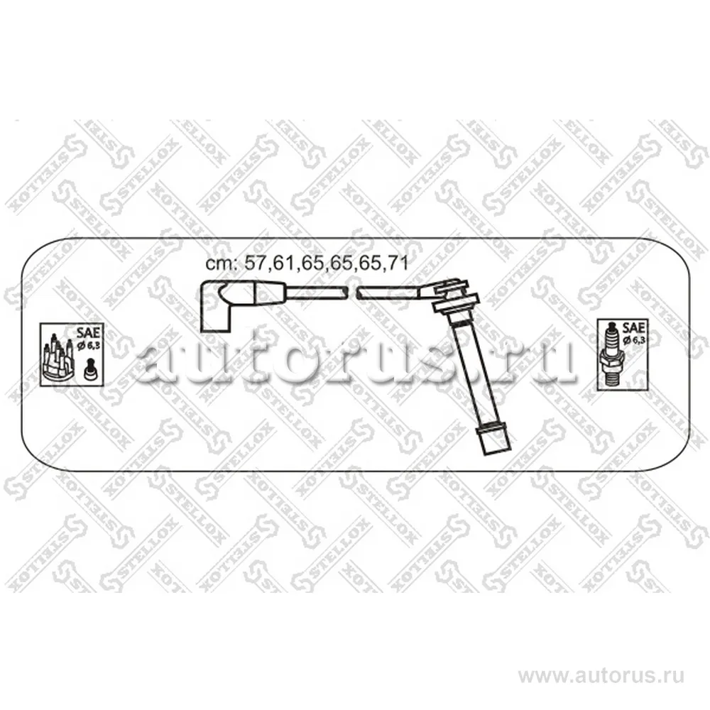 К-кт проводов Isuzu Trooper 3.2 91>, Honda Passport 3.2 94> STELLOX 10-38404-SX