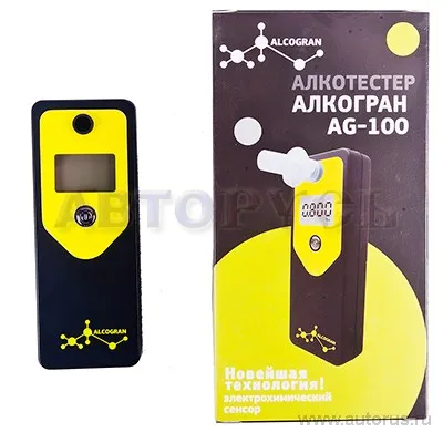 Алкометр персональный электрохимический 0,0-1,0 BAC с цифровым ЖК-дисплеем ALCOGRAN AG-100