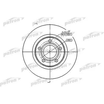 Диск тормозной передний AUDI: A4 95-00, A4 00-04, A4 04-, A4 AVANT PATRON PBD2806
