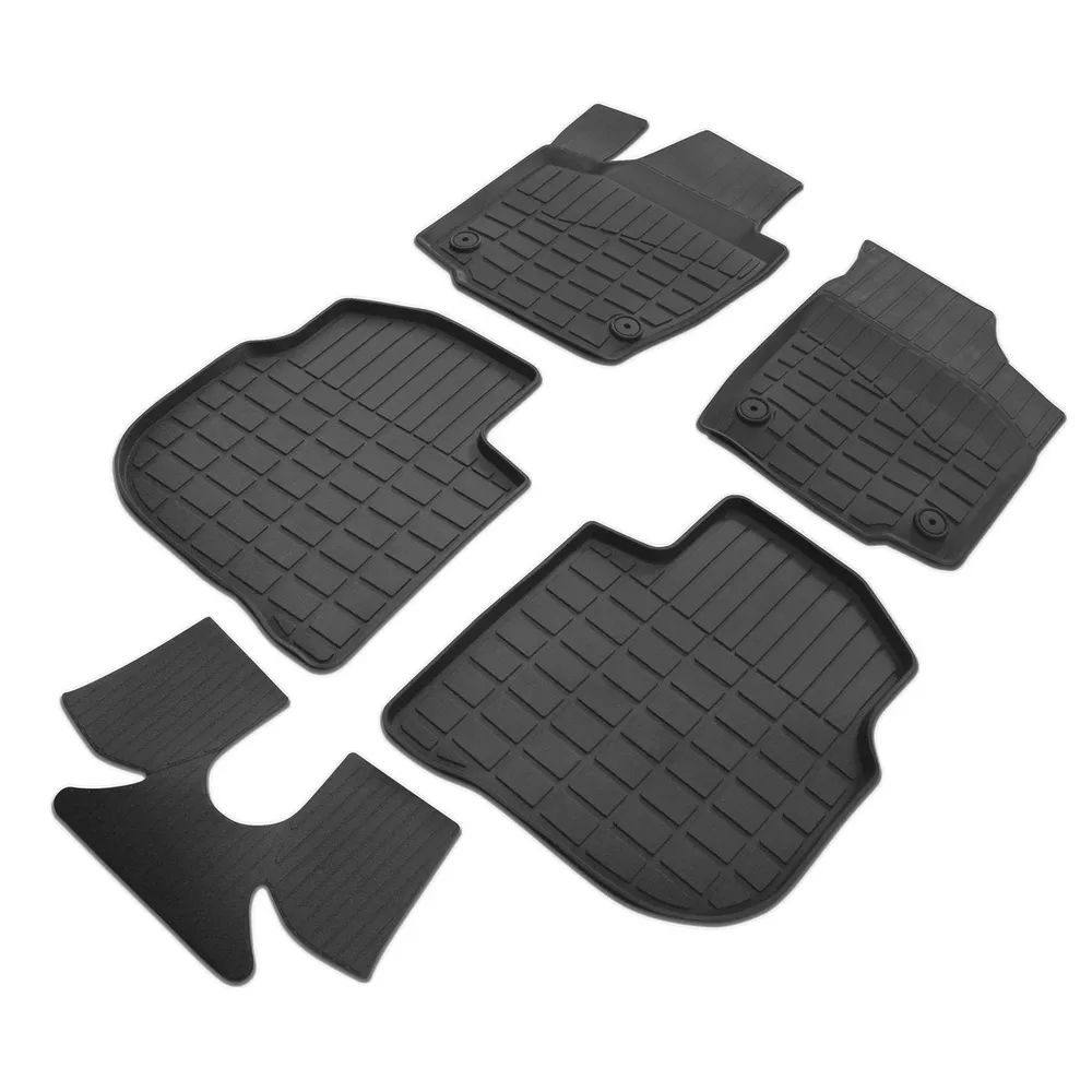 Коврики салона литьевые, RIVAL, для Skoda Rapid 2013-2020 2020-/ Volkswagen Polo VI 2020- VW Polo Liftback 2020-> 65102001